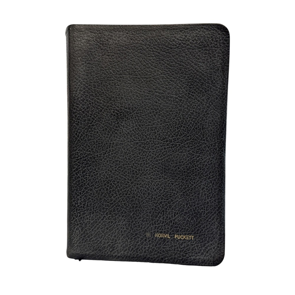 Holy Bible New Scofield Reference Ed KJV Genuine Cowhide Leather Oxford 1967 VTG